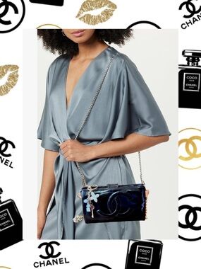 Chanel wallet reinvented converted Crossbody vintage authentic black